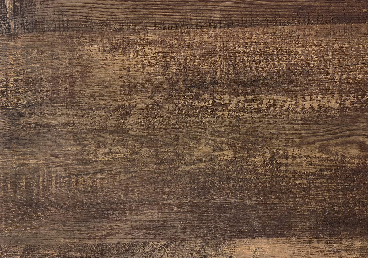 Brown Reclaimed Wood Side Table with Black Metal Base for Living Room