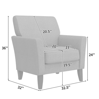 Gray Plywood Accent Chair with Boucle Fabric Upholstery for Living Room