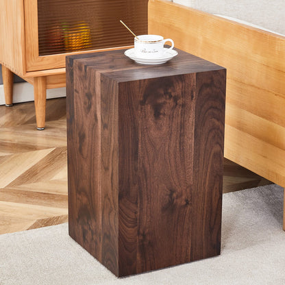 12x12 Walnut Wood Grain Coffee Table - MDF Side Table for Living Room