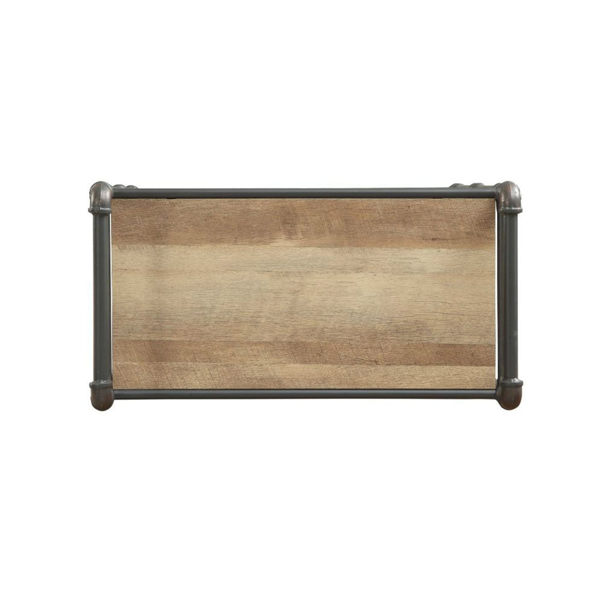 4 Tier Bookshelf - Ancient Oak, Gray Storage Shelf