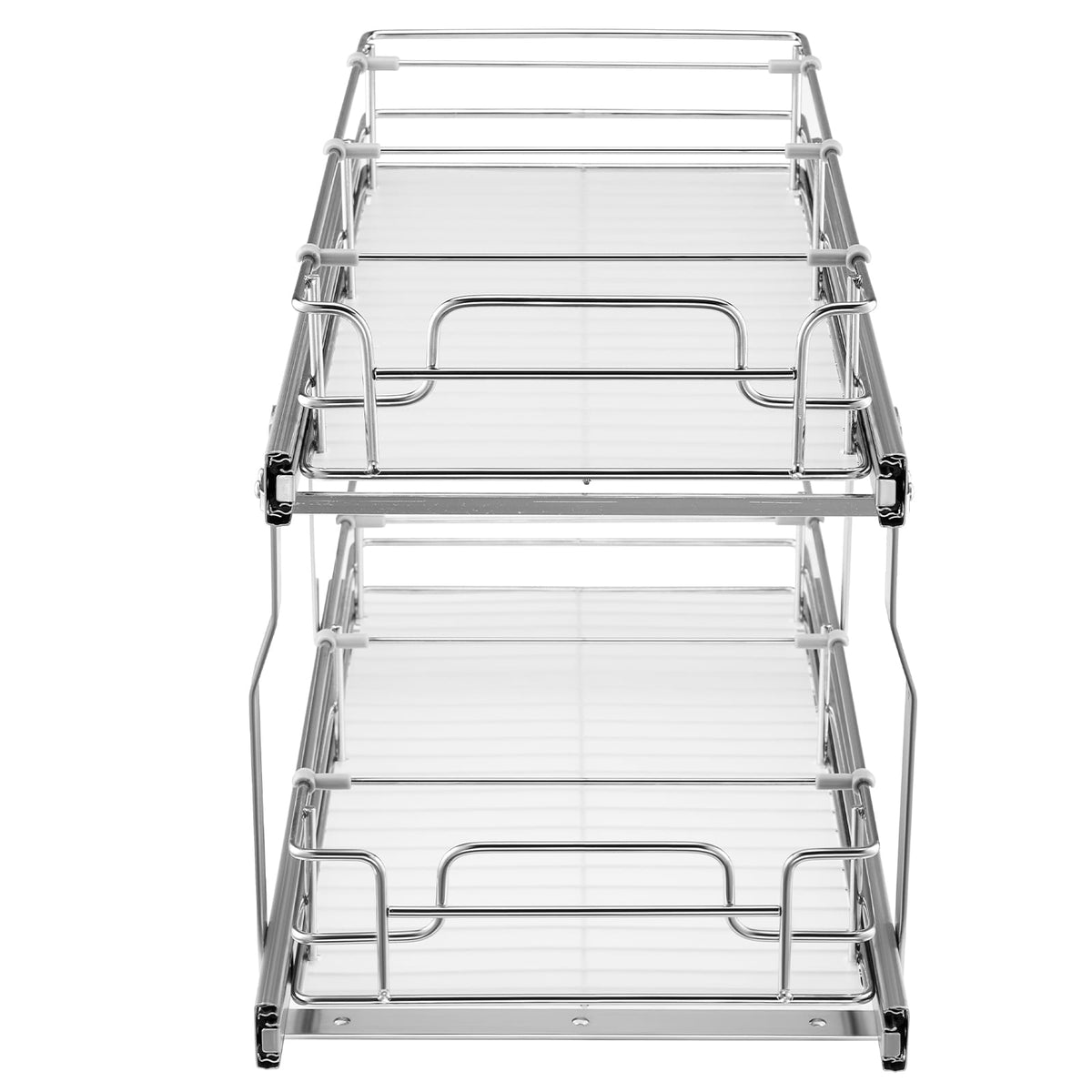 Durable Silver Iron Under Sink Cabinet Organizer Shelf for Storage