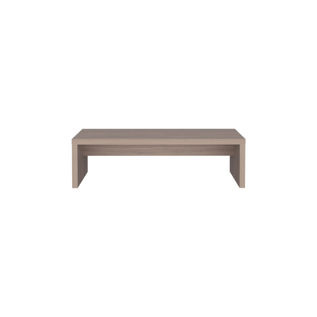 White Oak Engineered Wood Desk with Shelf for Compact Workspace for Home Office