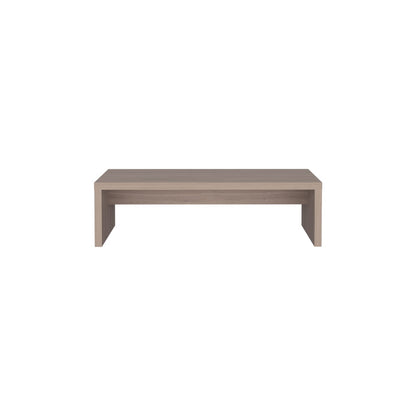 White Oak Engineered Wood Desk with Shelf for Compact Workspace for Home Office