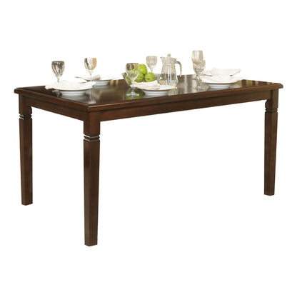 Espresso Oak Wood Dining Set with 4 Chairs for Transitional Dining Room
