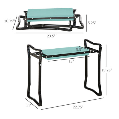 Garden Kneeler & Seat Bench - Multi-Color Steel Folding Pad