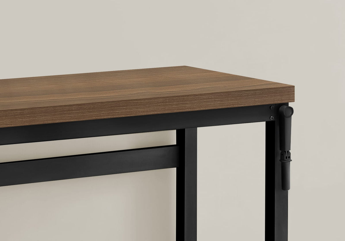 Adjustable Walnut Computer Desk - 29.5" to 48" Height for Home Office