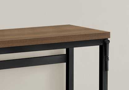Adjustable Walnut Computer Desk - 29.5" to 48" Height for Home Office