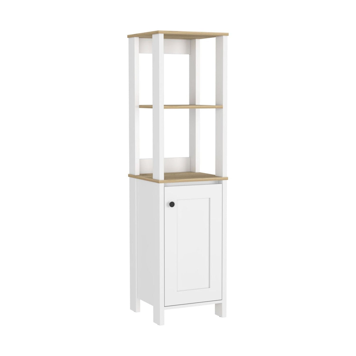 Multicolor Linen Cabinet - 59" H, 2 Shelves for Living Room