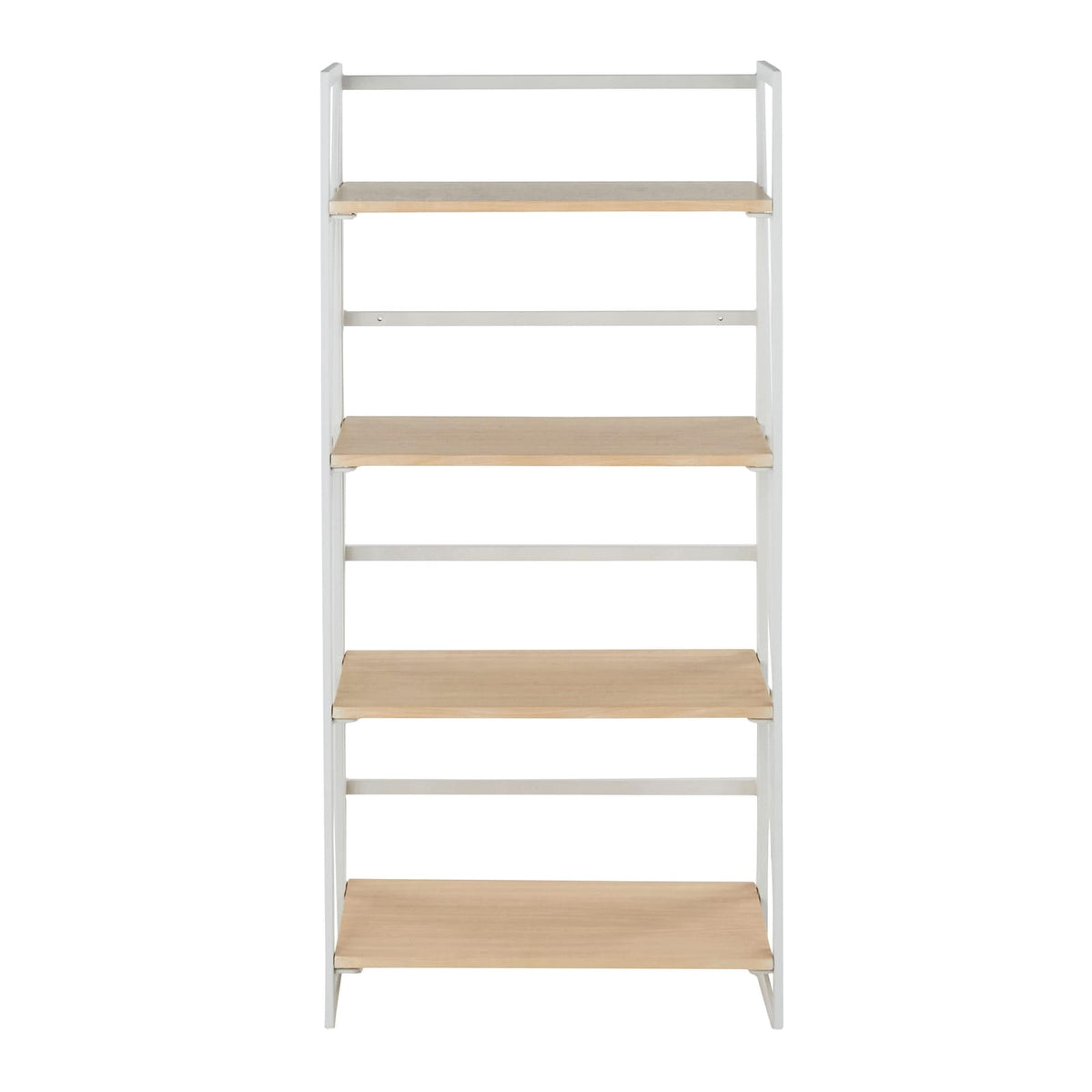 Contemporary Bookcase - Natural Wood Shelves