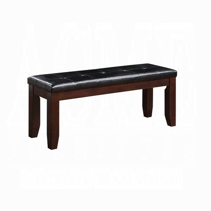 Black & Cherry Wood Dining Bench - 48" Long for Bedroom