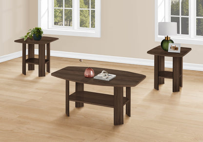 3 Piece Walnut Coffee Table Set - Storage & Accent Tables