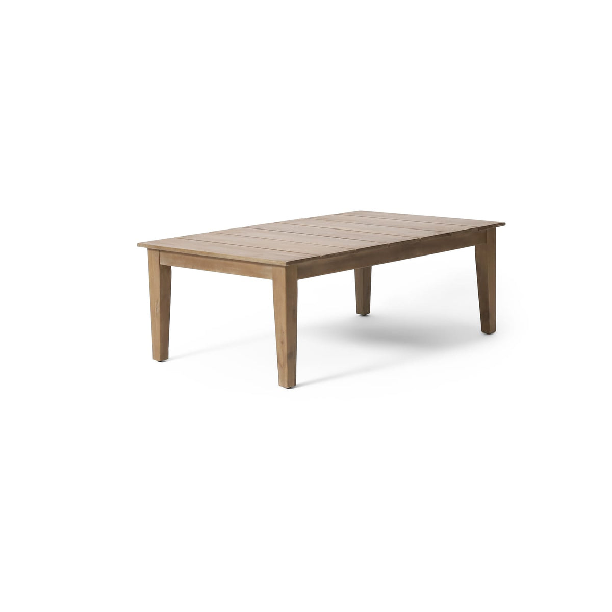 Acacia Wood Outdoor Coffee Table - Light Brown, 39.5" L