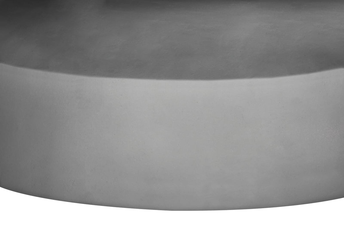 Grey Magnesium Oxide Accent Table - 25"H Outdoor Side Table