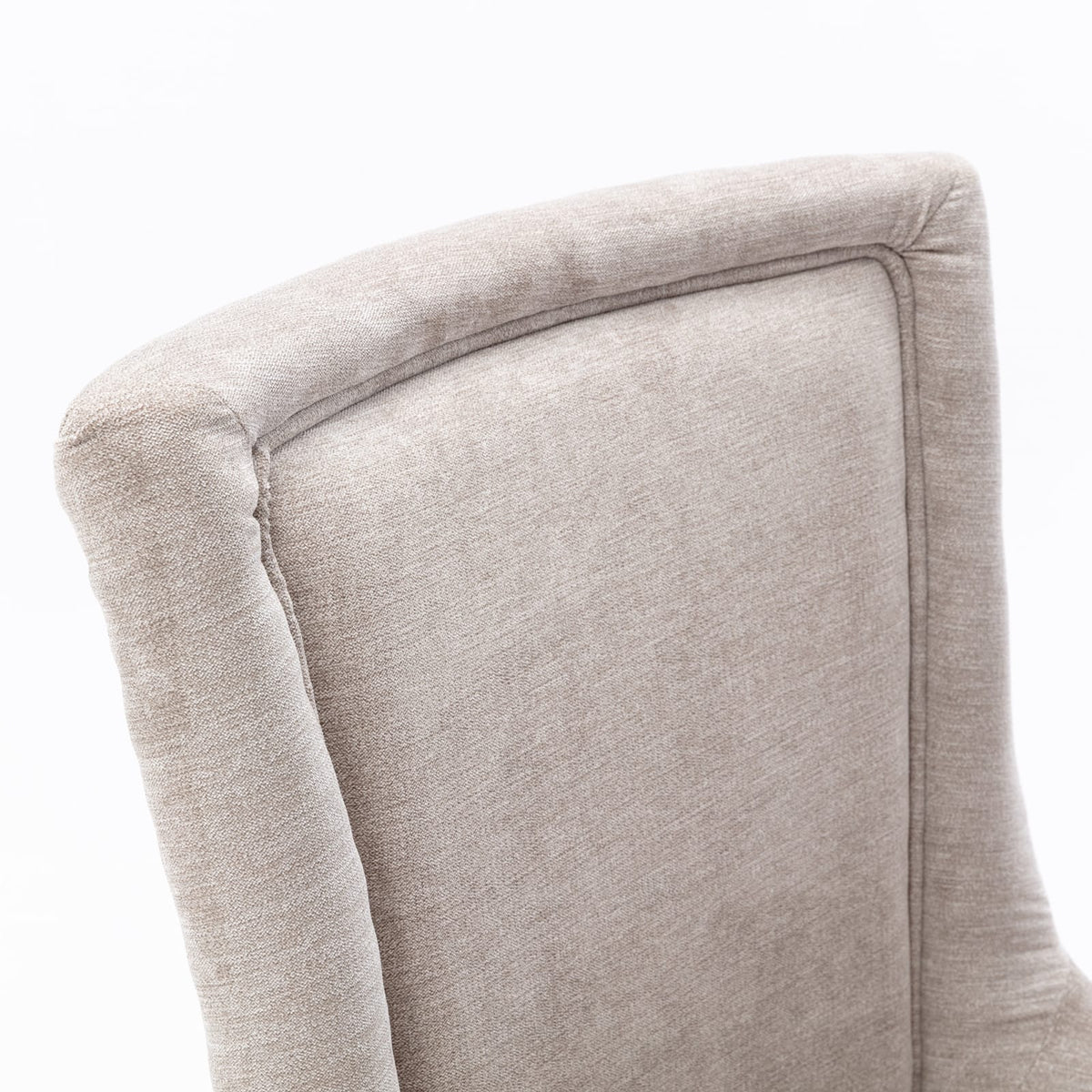 A&A Furniture Ultra Side Dining Chair - Beige Set of 2