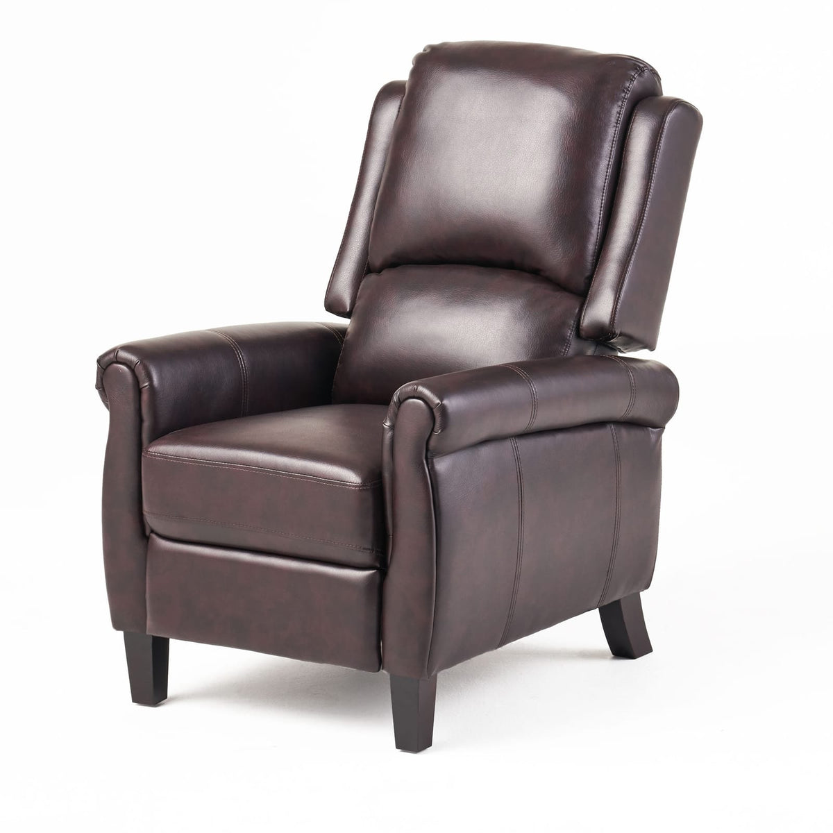 Burgundy PU Recliner Chair - Comfortable & Stylish for Living Room