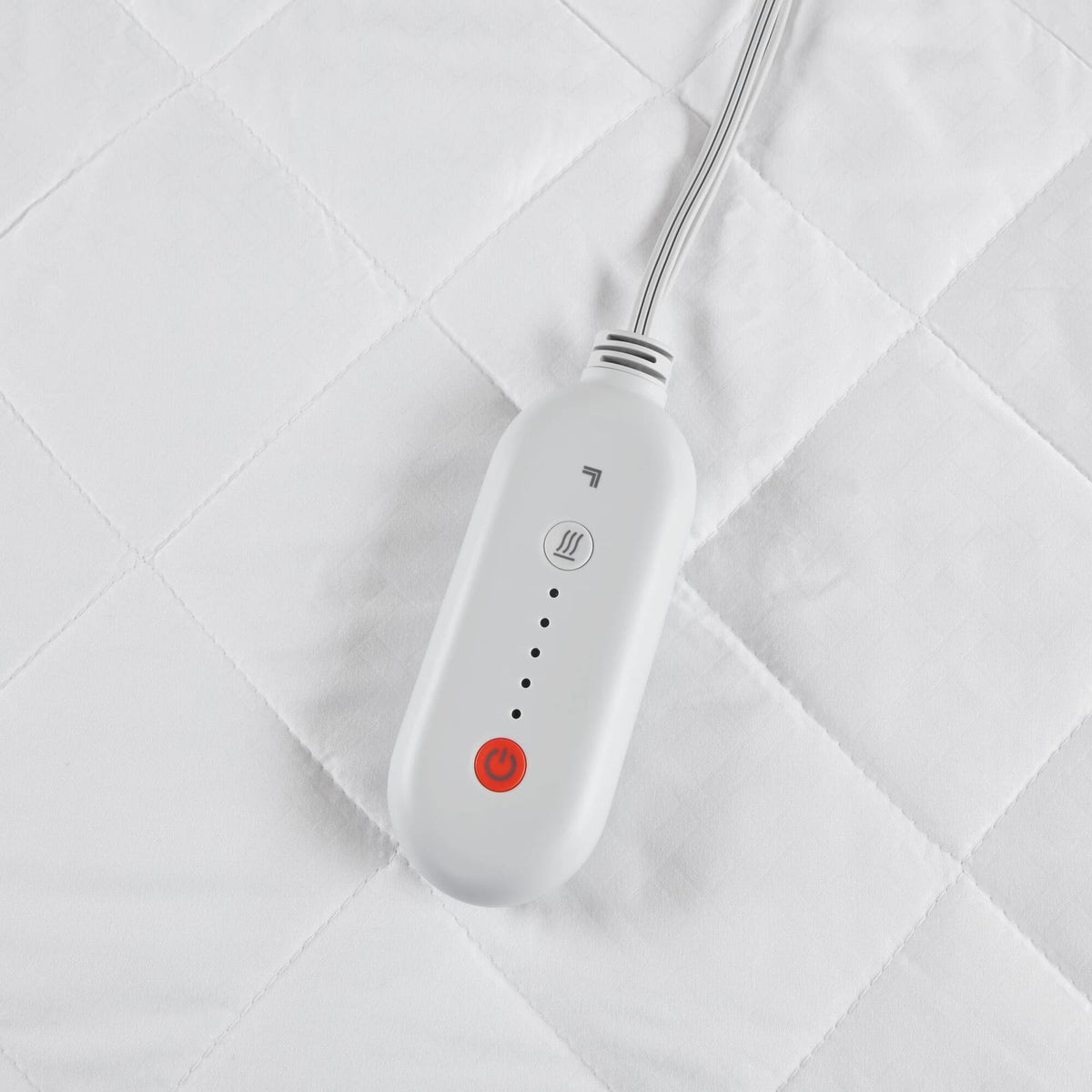 Queen Heated Mattress Pad - White Microfiber