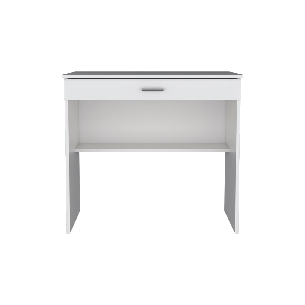 White Engineered Wood Desk - 19.6 x 31.5 Inches for Home Office