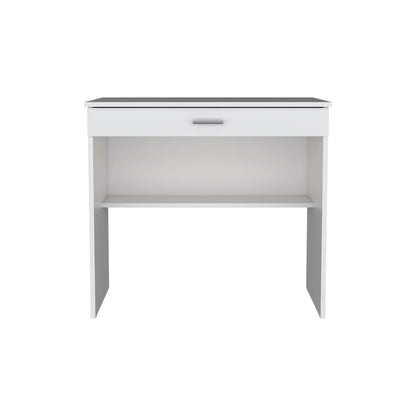 White Engineered Wood Desk - 19.6 x 31.5 Inches for Home Office