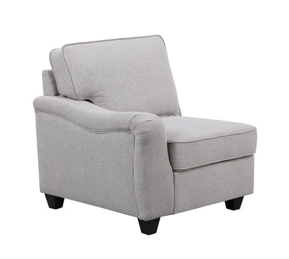 Light Gray Linen 7 Seat Sectional Sofa