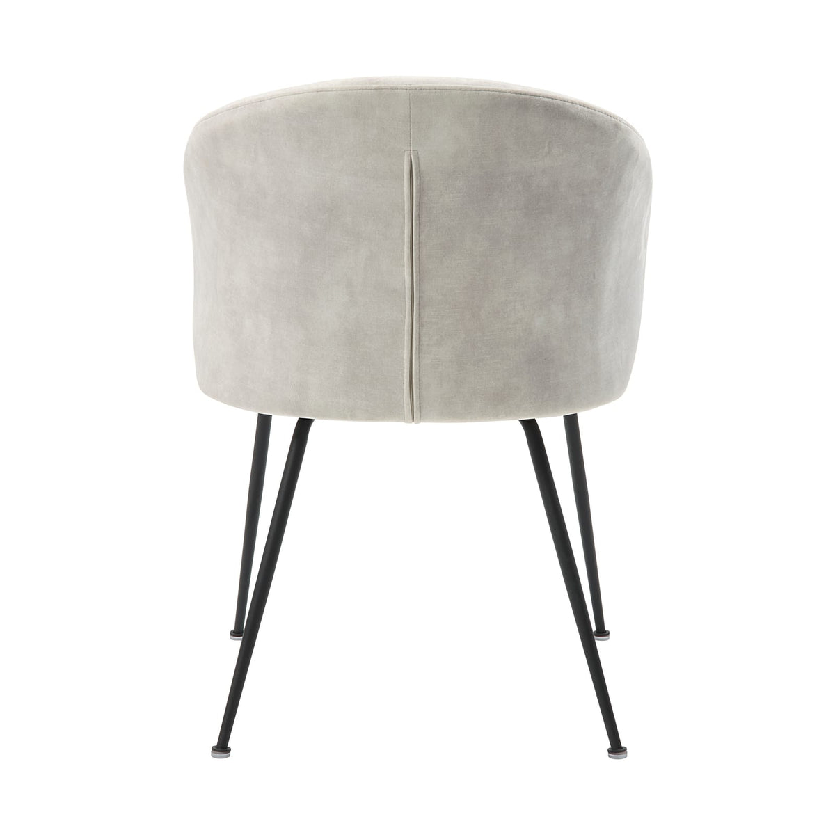 Modern Velvet Side Chairs Set for Dining Room Beige Metal Frame