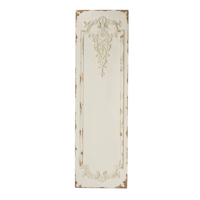 Vintage Boiserie Wall Art Panels Set of 3 in White Magnesium Oxide