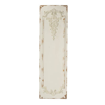 Vintage Boiserie Wall Art Panels Set of 3 in White Magnesium Oxide