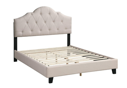 Queen Size Light Brown Wood Bed Frame