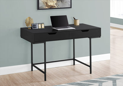 Black Computer Desk with Storage Drawers - 48" L for Home Office