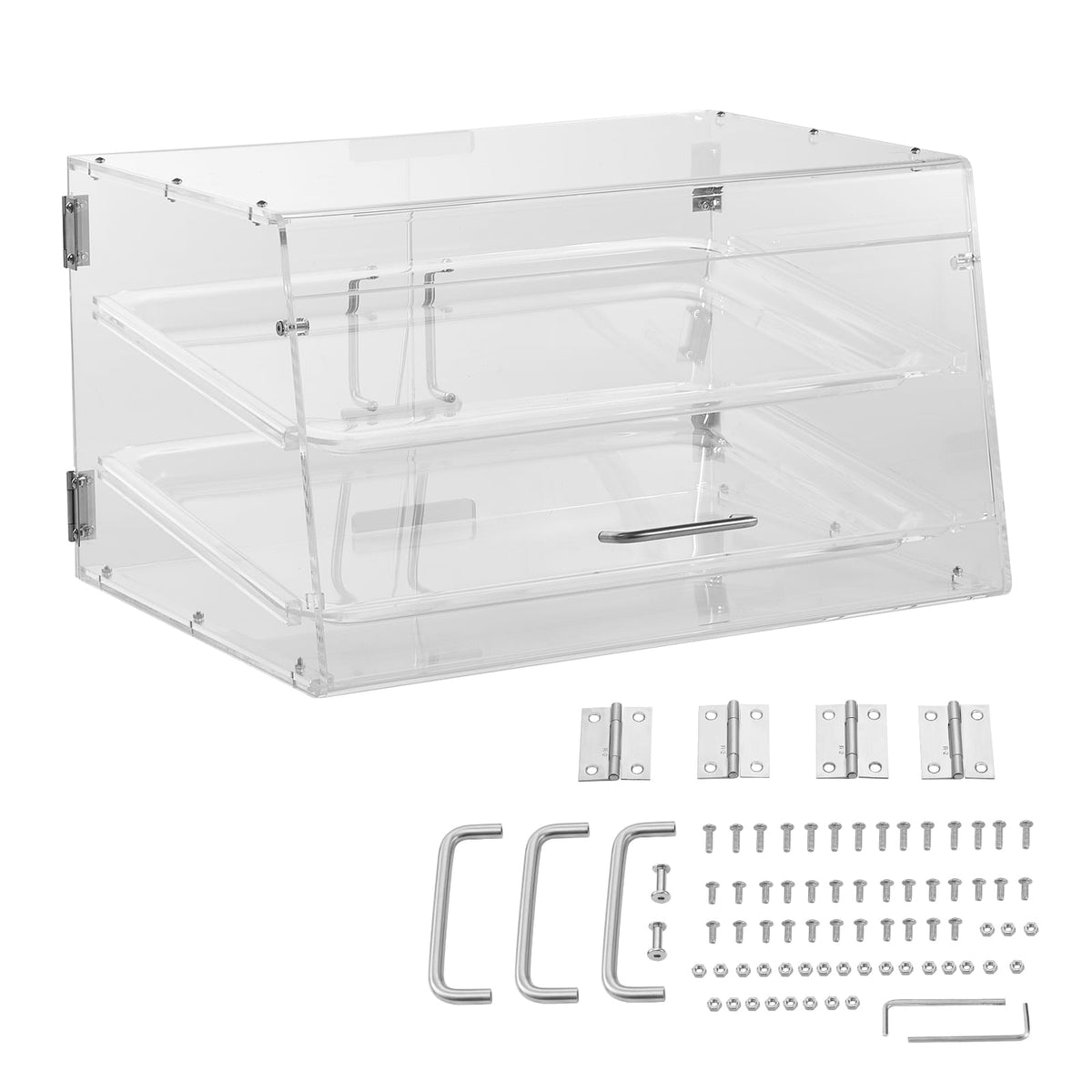 Clear Acrylic 2-Tier Display Case - Bakery Shelf