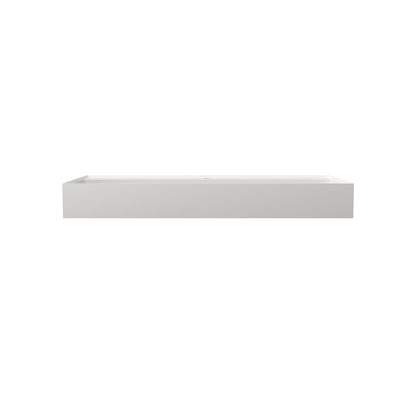Matte White Solid Surface Bathroom Vanity for Modern Renovation
