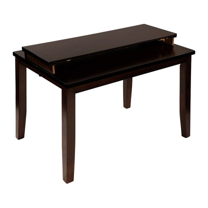 Transitional Cherry Wood Dining Table with Extension Leaf for Dining Room