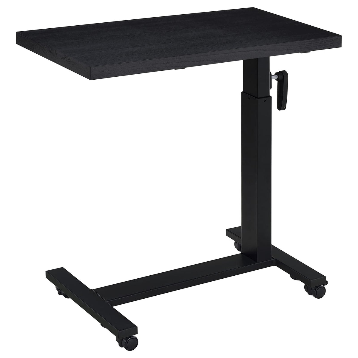 Black Height Adjustable C-Table - 27 to 39 Inch Range for Living Room