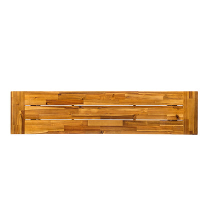 Teak Acacia Wood Patio Bench - 63" Outdoor Seat