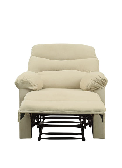 Beige Recliner with Pillow Top Arms - Ultimate Comfort