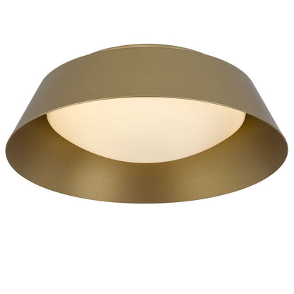 11 Inch Antique Brass LED Flush Mount - Bedroom Lighting