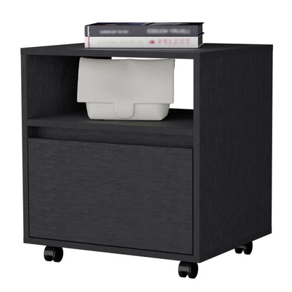 Wenge 1 Drawer Nightstand - Bedroom Storage