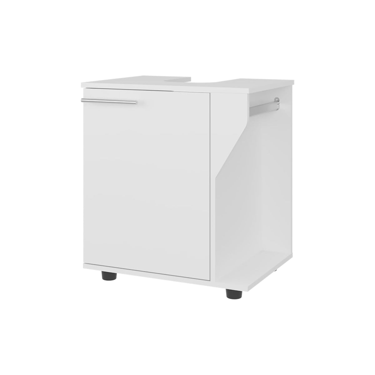 White Kitchen Under Sink Cabinet - 2 Door Storage for Bathroom