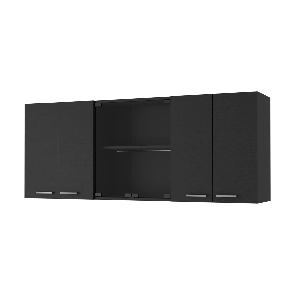 59-Inch Wenge Wall Cabinet - Server, Buffet Storage