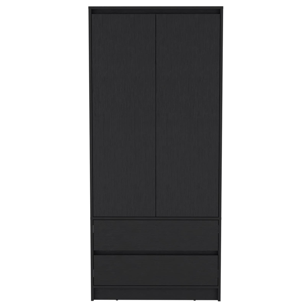 Black Bedroom Dresser with Two Doors - 70.87" Wide