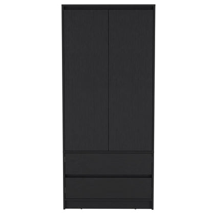 Black Bedroom Dresser with Two Doors - 70.87" Wide