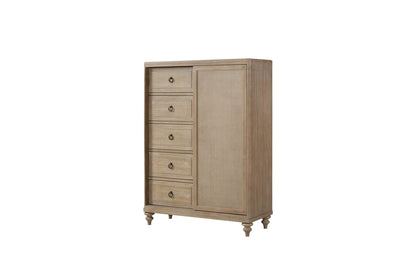 Sand Finish 5 Drawer Dresser Chest - Bedroom Storage