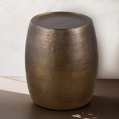 Modern Gold Round End Table - 21" Height Desk Side Table