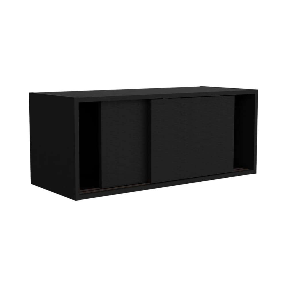Black Wall Cabinet Bliss - Office Storage for Home Office