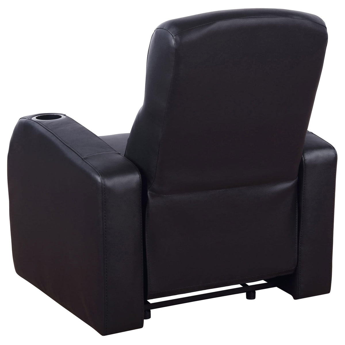 Black Genuine Leather Recliner - 32.75" Wide