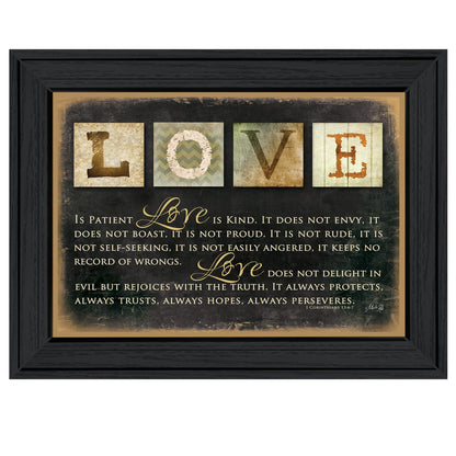 Love By Marla Rae Framed Wall Art, Black Frame Poster
