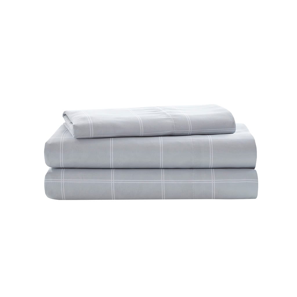 Full Striped Comforter Set - Blue & Grey Comfort