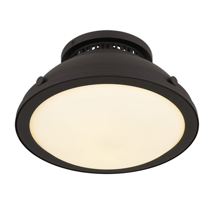 1-Light Antique Bronze Flush Mount - Bedroom Lighting