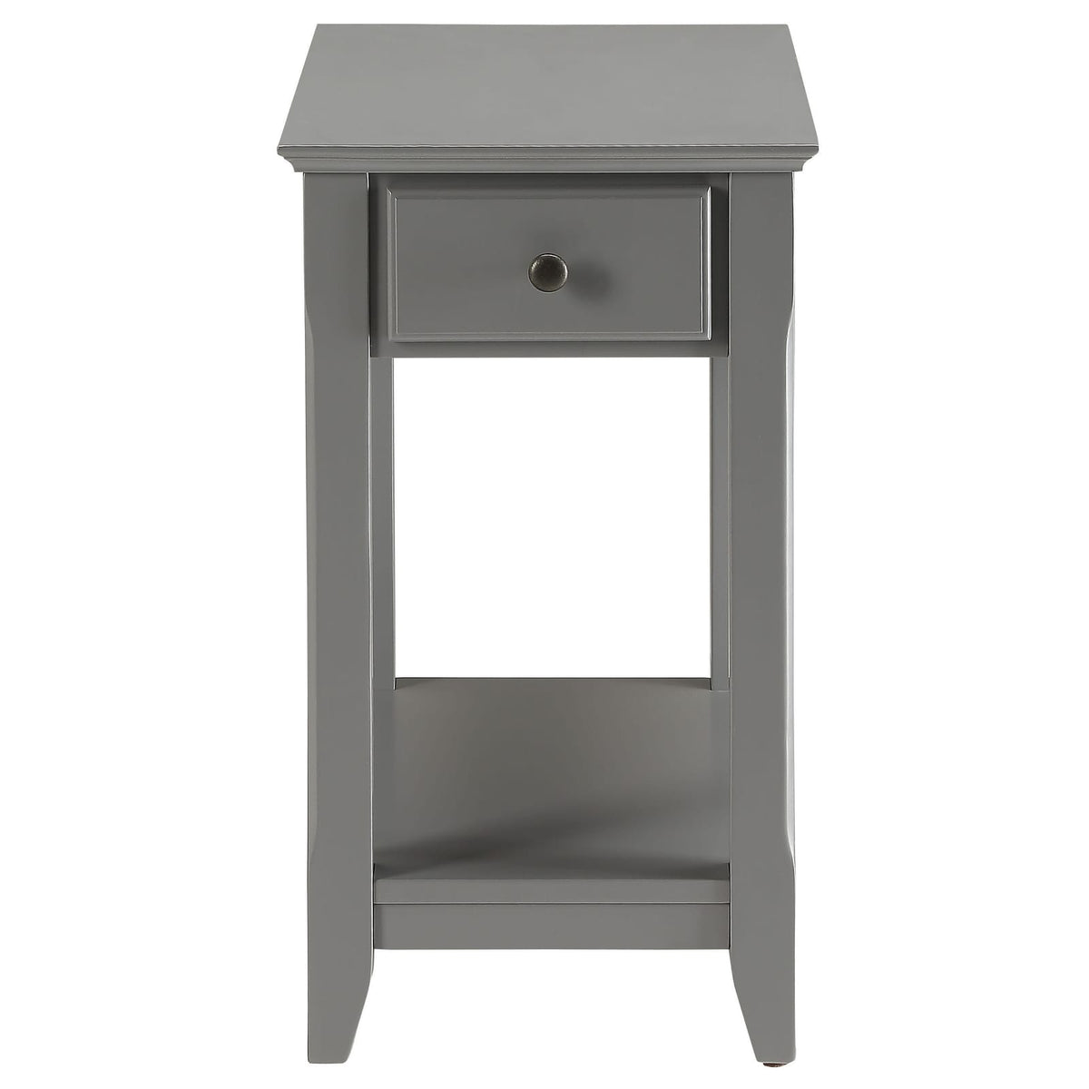 Grey Rectangular Accent Table with Storage