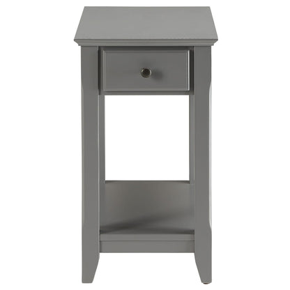 Grey Rectangular Accent Table with Storage