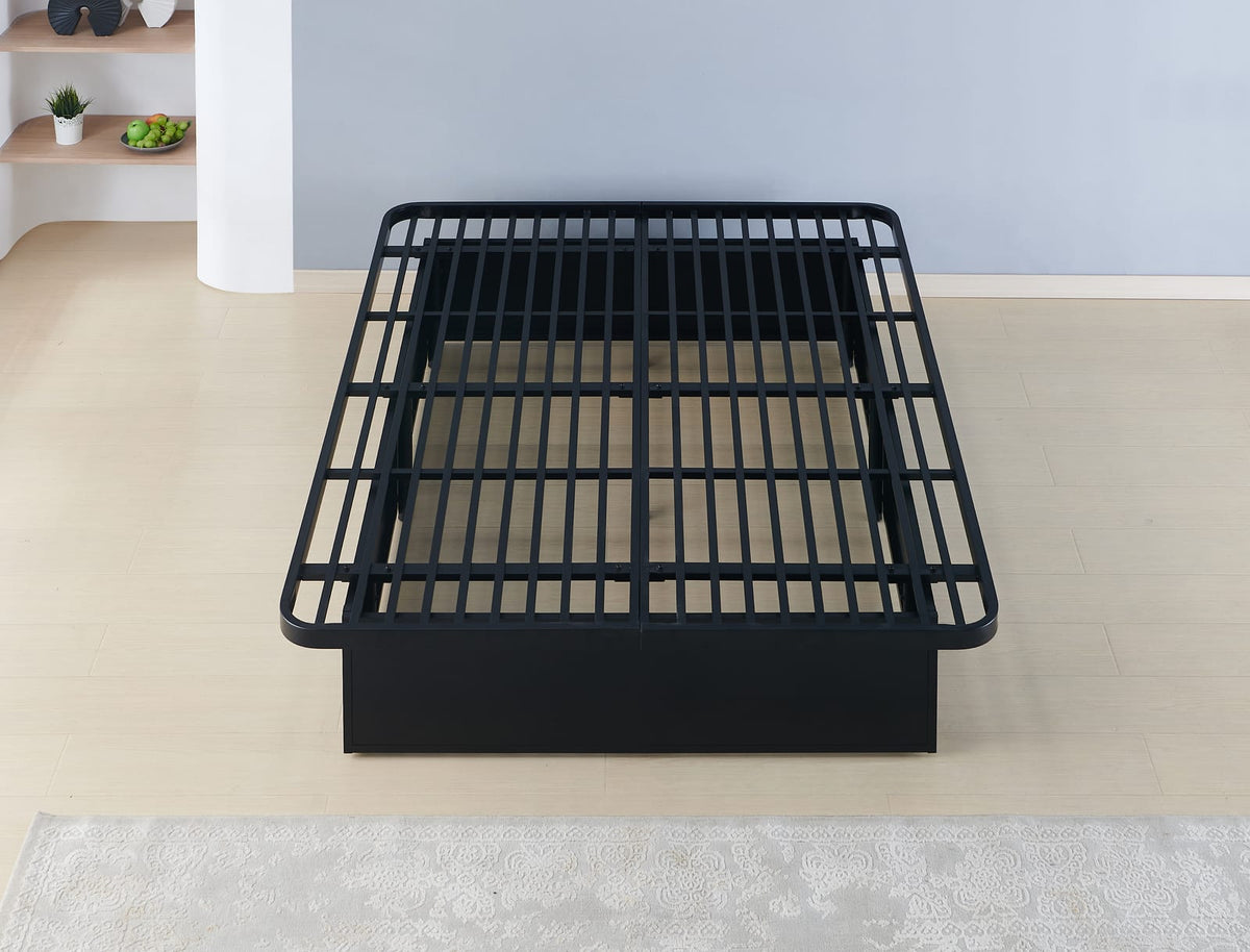 Queen Black Metal Bed Frame - Modern Bedroom Base